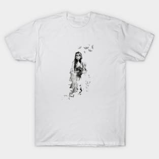 Corpse Bride Emily Butterflies Girl T-Shirt